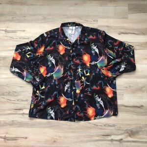 Asos Collusion Colorful Graphic Button-Up Shirt